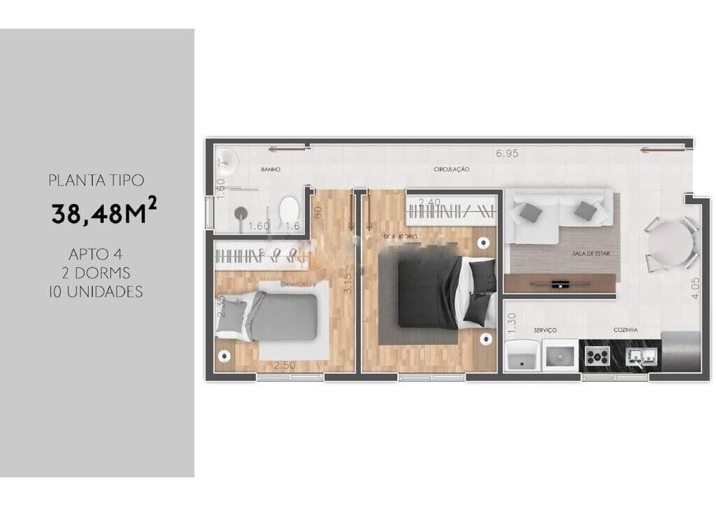 Apartamento à venda com 2 quartos, 38m² - Foto 18