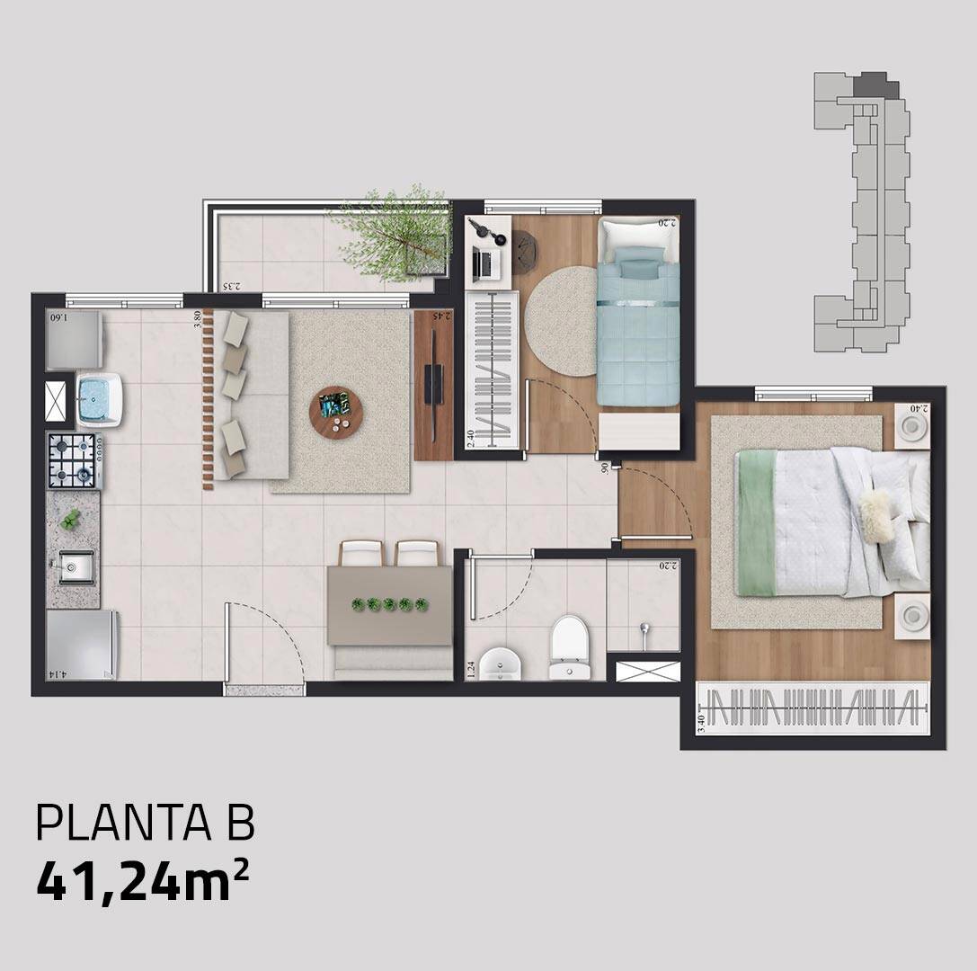 Apartamento à venda com 2 quartos, 42m² - Foto 26